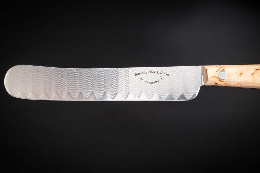 Ernst Siebeneicher-Hellwig Buckelmesser - Buttermesser, Brotzeitmesser und Küchenmesser im modernen Stil aus Maserbirke ERNST SIEBENRICHER-HELLWIG