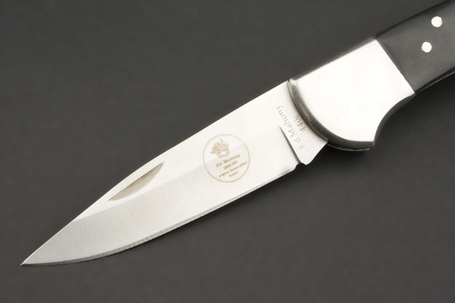 ED MAHONY Buffalo Folder I, Taschenmesser, Griff aus Büffelhorn, 440C ED MAHONY