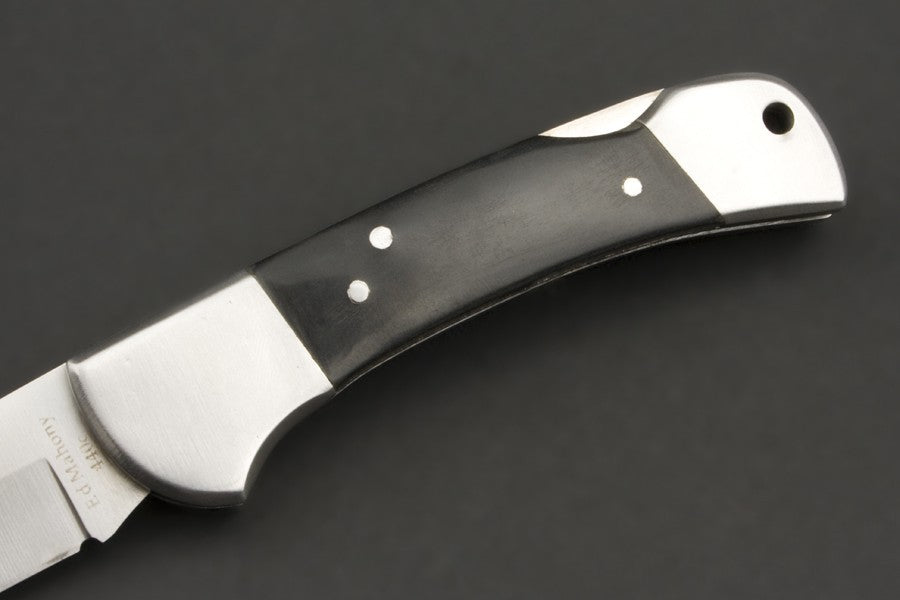 ED MAHONY Buffalo Folder I, Taschenmesser, Griff aus Büffelhorn, 440C ED MAHONY