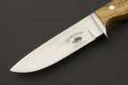 ED MAHONY Beaver Hunter weißes Wurzelholz, Jagdmesser, 440C ED MAHONY