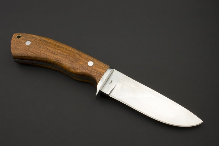 ED MAHONY Beaver Hunter - Burmesisches Eisenholz, Jagdmesser, 440C ED MAHONY