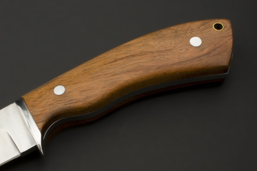 ED MAHONY Beaver Hunter - Burmesisches Eisenholz, Jagdmesser, 440C ED MAHONY
