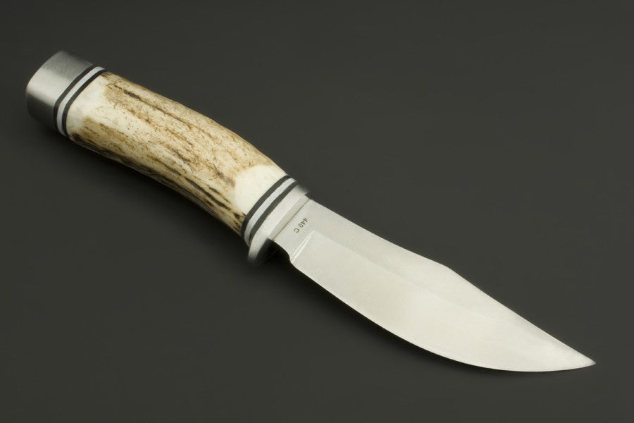 ED MAHONY White-tailed Deer Hunter, Jagdmesser, 440C ED MAHONY