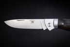 ED MAHONY Ebony Folder 3rd Generation, Taschenmesser, Ebenholz Griffschalen, Backlock,  D2 Messerstahl ED MAHONY