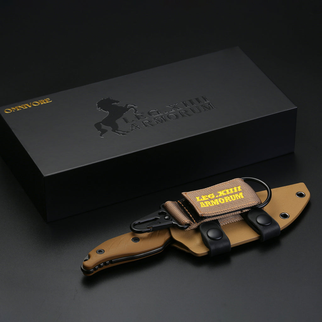 OMNIVORE Lightweight EDC, Outdoor und Self-Defence Messer mit Kydexscheide ED MAHONY