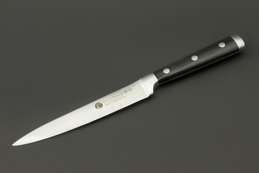 IZUMI ICHIAGO - 5-tlg. Santokumesser -Set "Professional Chef Knives" inkl..Bambus-Magnetmesserhalter und Wasserschleifstein IZUMI ICHIAGO