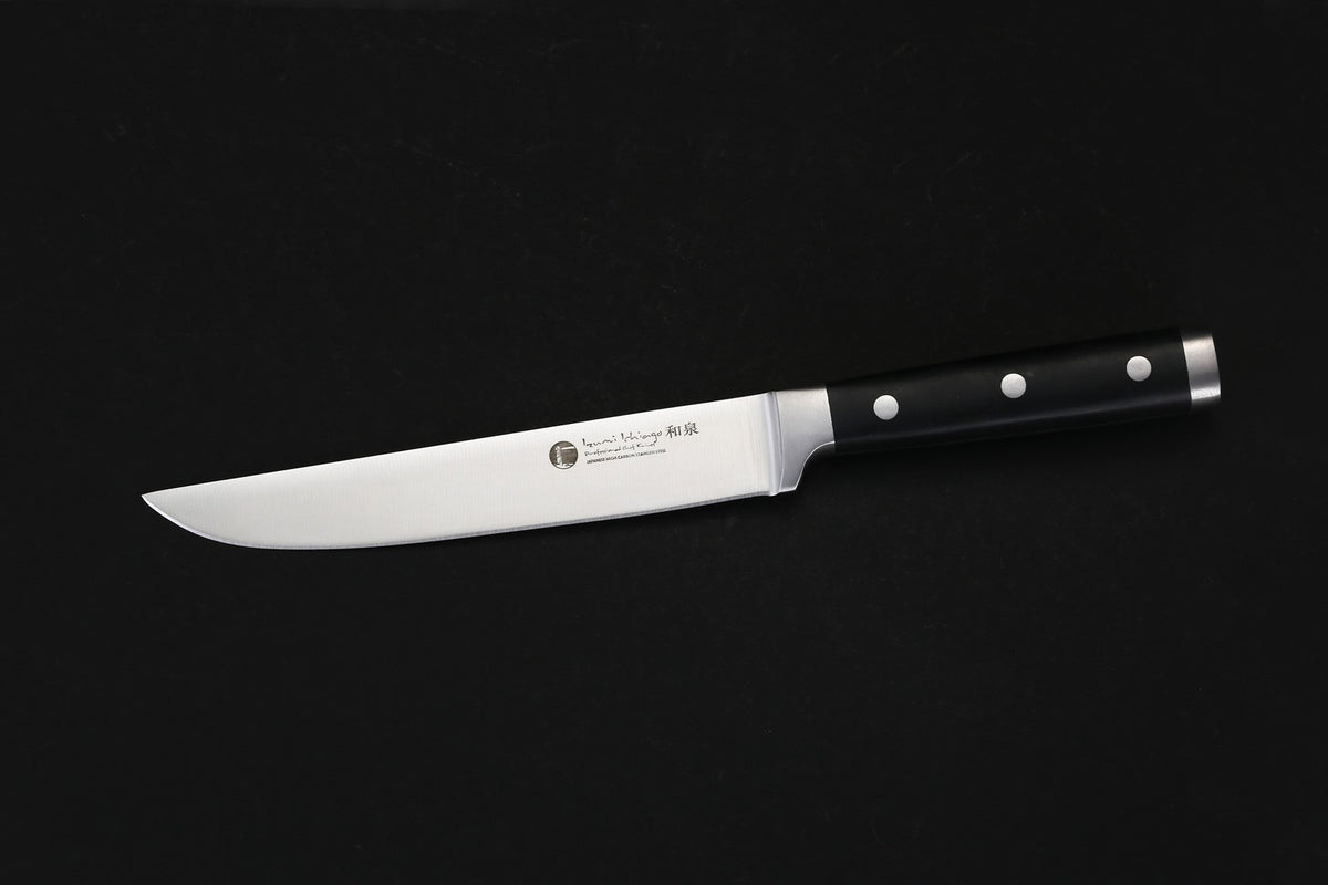 IZUMI ICHIAGO - 5-tlg. Santokumesser -Set "Professional Chef Knives" inkl..Bambus-Magnetmesserhalter und Wasserschleifstein IZUMI ICHIAGO