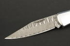 IZUMI ICHIAGO Red Hawk Folder, Taschenmesser aus Japanischem VG-10 Damaststahl mit Lederetui IZUMI ICHIAGO