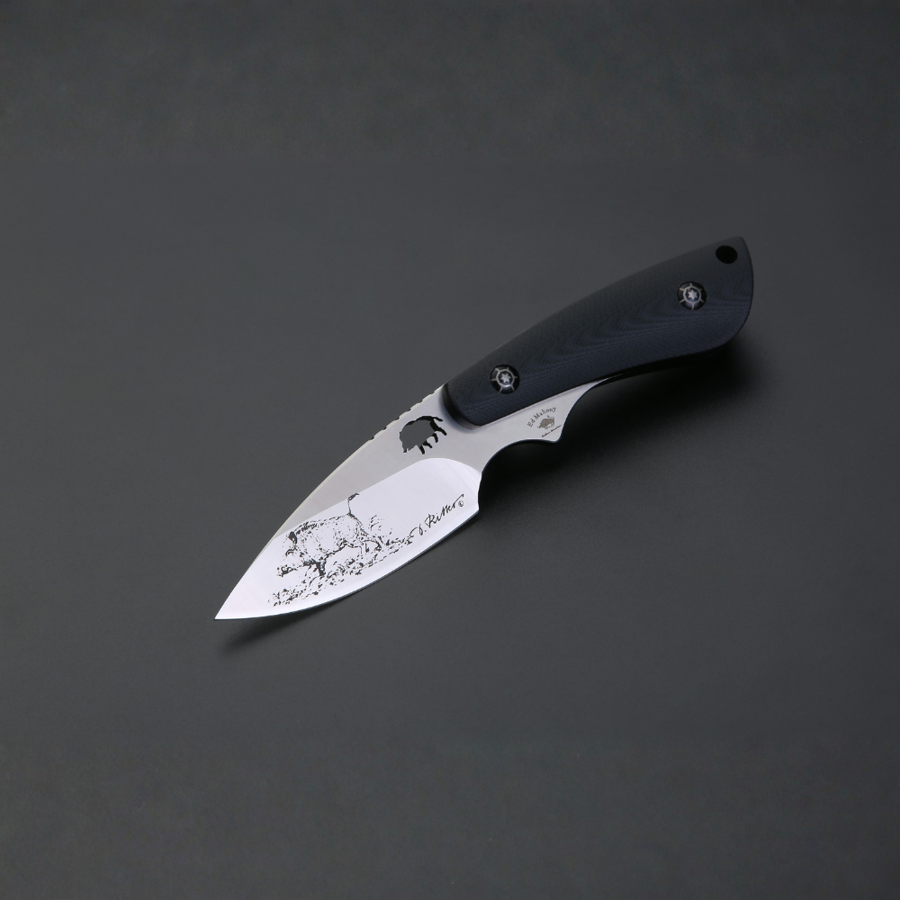 PUMA IP / Ed Mahony wildboar I, G10 SCHWARZ , D2 Stahl, Keiler im Wald ED MAHONY