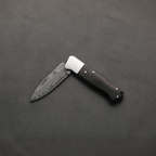 ED MAHONY Buffalo Folder III, Taschenmesser, VG-10 Damaststahl, Ebenholz Griffschalen ED MAHONY