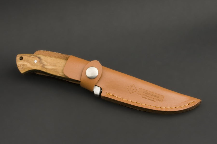 ED MAHONY Elch Master IV, Jagdmesser (Griff ist aus Olivenholz),440C ED MAHONY