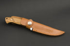 ED MAHONY Elch Master IV, Jagdmesser (Griff ist aus Olivenholz),440C ED MAHONY