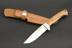 ED MAHONY Elch Master IV, Jagdmesser (Griff ist aus Olivenholz),440C ED MAHONY