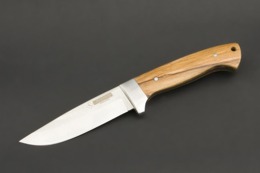 ED MAHONY Elch Master IV, Jagdmesser (Griff ist aus Olivenholz),440C ED MAHONY
