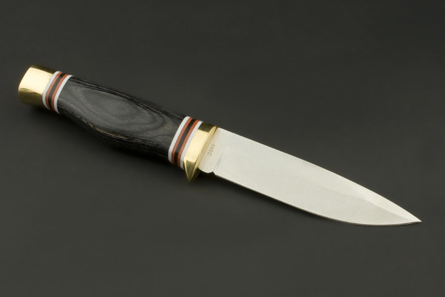 ED MAHONY Ebony Hunter, Jagdmesser, 440C ED MAHONY