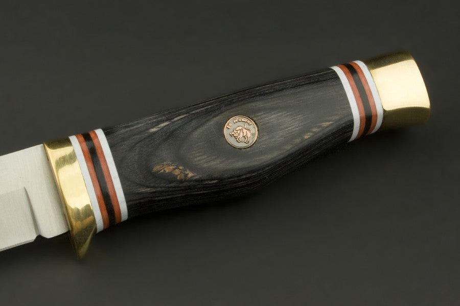 ED MAHONY Ebony Hunter, Jagdmesser, 440C ED MAHONY