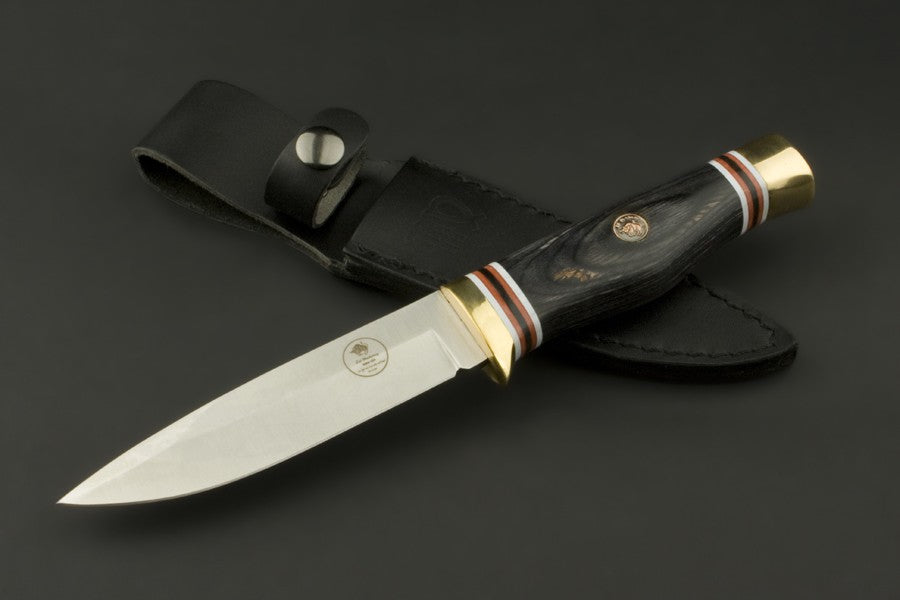 ED MAHONY Ebony Hunter, Jagdmesser, 440C ED MAHONY
