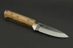 ED MAHONY Red Deer, hunting knife by Detlef Ritter, with art drawing of 2 red deer on the blade ED MAHONY