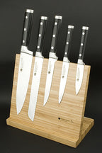 IZUMI ICHIAGO 5 tlg. Kochmesser Set "Professional Chef Knives" aus aus Japanischer High-Carbon Edelstahl mit Magnetständer und Schleifstein IZUMI ICHIAGO