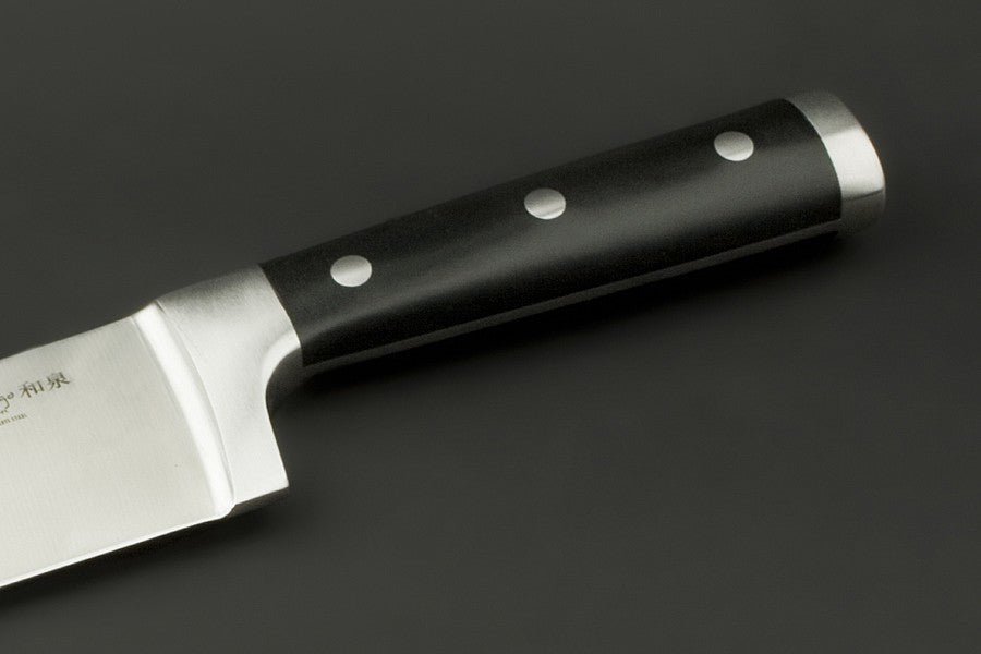 IZUMI ICHIAGO 5 tlg. Kochmesser Set "Professional Chef Knives" aus aus Japanischer High-Carbon Edelstahl mit Magnetständer und Schleifstein IZUMI ICHIAGO