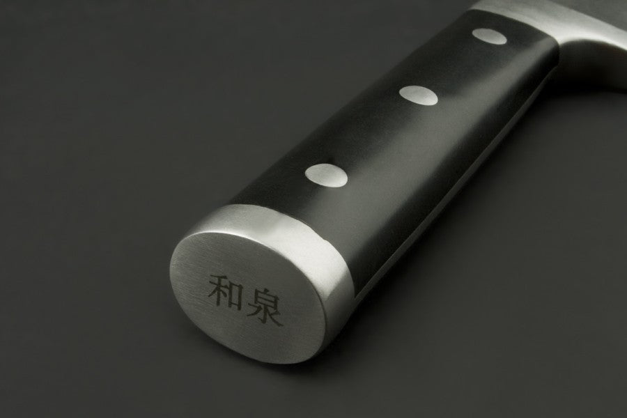 IZUMI ICHIAGO Brotmesser (Japanischer Schliff – doppelseitig)  aus Japanese High Carbon Edelstahl, Griff aus Tecaran IZUMI ICHIAGO