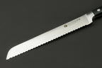 IZUMI ICHIAGO Brotmesser (Japanischer Schliff – doppelseitig)  aus Japanese High Carbon Edelstahl, Griff aus Tecaran IZUMI ICHIAGO