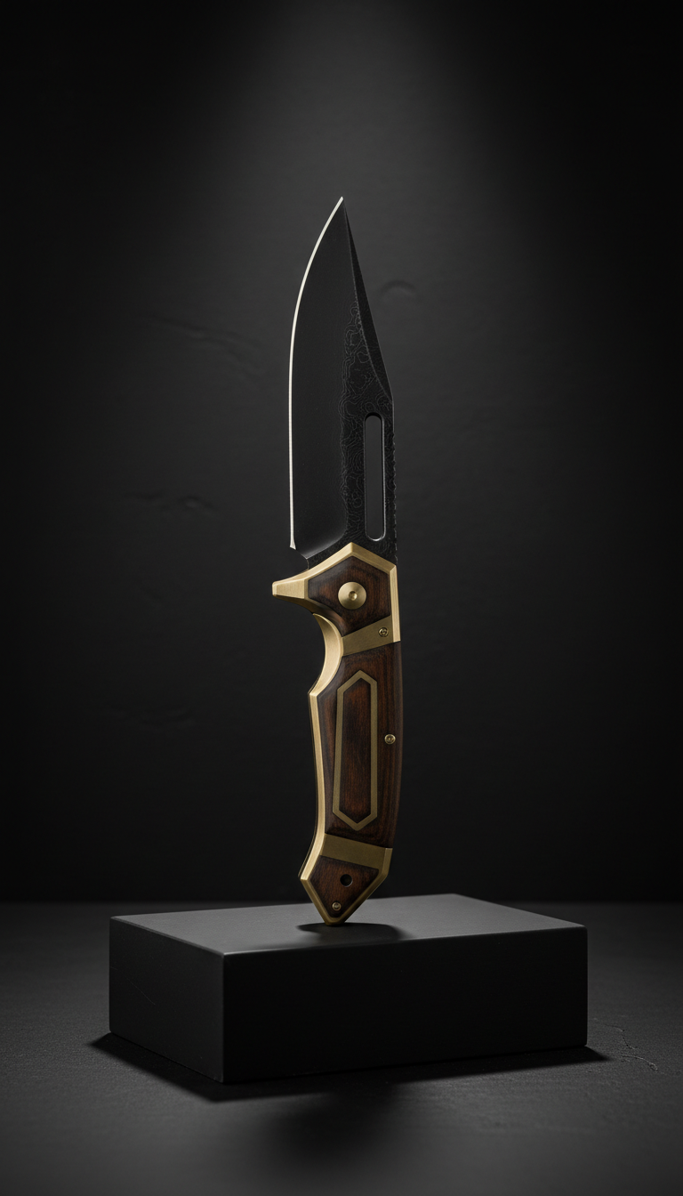 Gemüsemesser mit Zwinge aus Messing Ed Mahony Blades