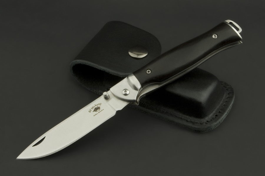 ED MAHONY Little Ebony Folder, Taschenmesser, 440C ED MAHONY