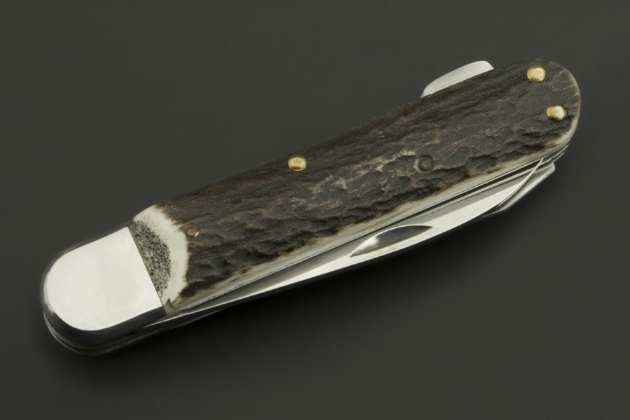 ED MAHONY Wildlife Duo Taschenmesser, Griff aus Hirschhorn, 440C ED MAHONY