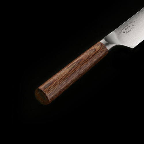 PUMA IP 6” Kochmesser, aus Japanischem VG-10 Damast Edelstahl Damaststahl mit aus Griff Nussbaum-Pakkaholz PUMA