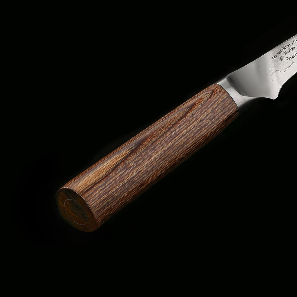 Puma IP 3-tlg., 6” Kochmesser + 5.5”Santokumesser + 2.75” Tourniermesser aus Japanischem VG-10 Damaststahl mit Griff aus Nussbaum-Pakkaholz PUMA
