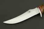 ED MAHONY Taiga Hunter Jagdmesser mit Griff aus Lederstreifen, 440C ED MAHONY