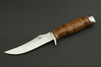 ED MAHONY Taiga Hunter Jagdmesser mit Griff aus Lederstreifen, 440C ED MAHONY