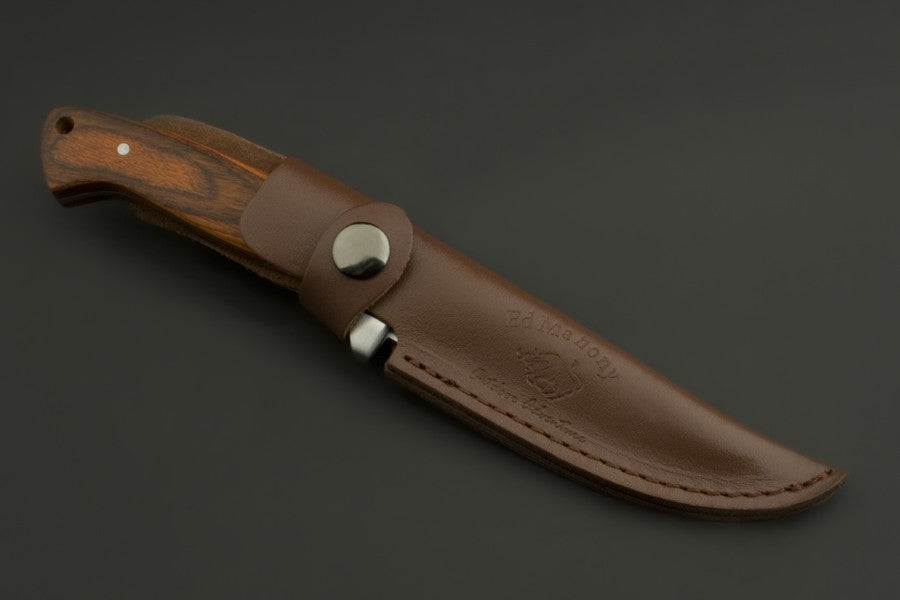 ED MAHONY Elch Master V, Jagdmesser, (red pakka wood handle）, 440C ED MAHONY