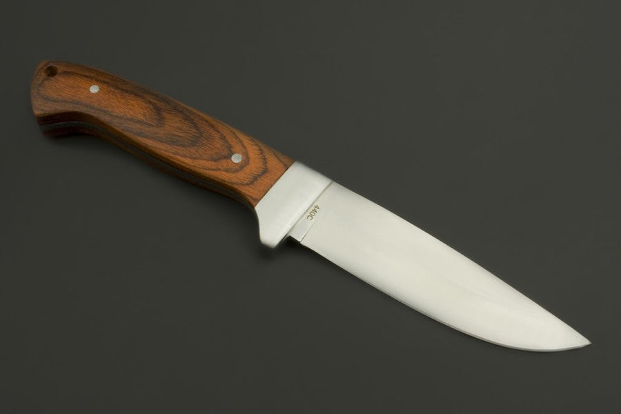 ED MAHONY Elch Master V, Jagdmesser, (red pakka wood handle）, 440C ED MAHONY