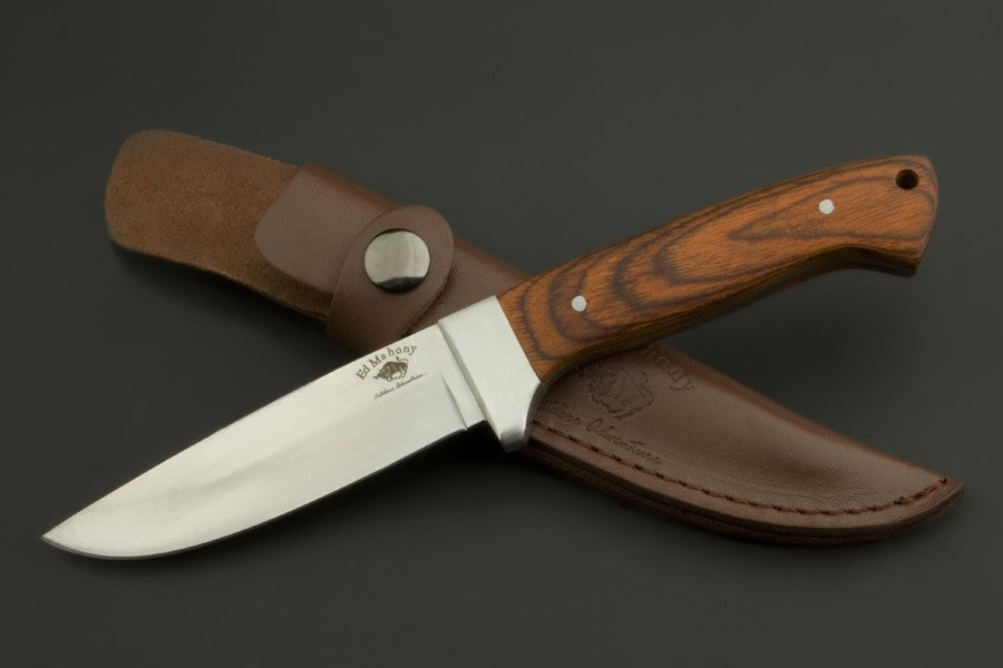 ED MAHONY Elch Master V, Jagdmesser, (red pakka wood handle）, 440C ED MAHONY