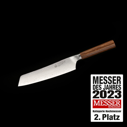 PUMA IP 8” Kochmesser, aus Japanischem VG-10 Damaststahl mit Griff aus Nussbaum-Pakkaholz PUMA