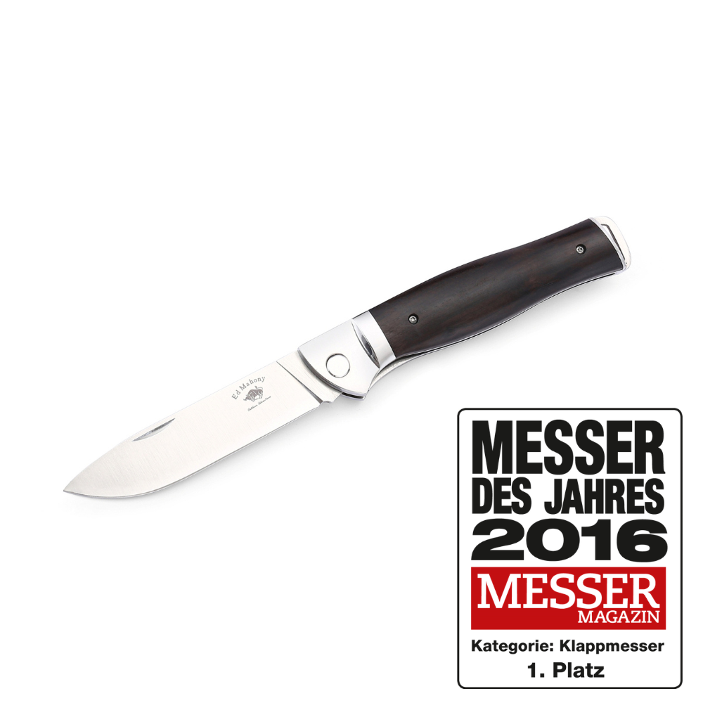Ebony Folder 3rd Generation aus der Ground Zero Serie Liner Lock Ebenholz Griffschalen ED MAHONY