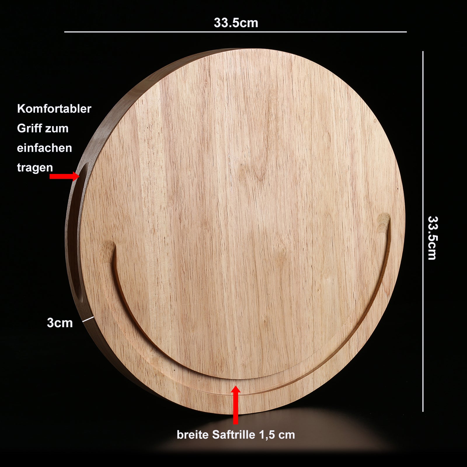 IZUMI ICHIAGO Rundes Schneidebrett - Para-Holz Thailand mit linen oil IZUMI ICHIAGO