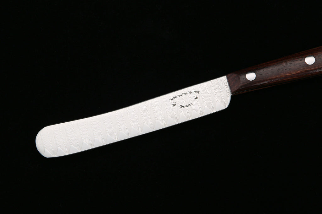 Ernst Siebeneicher-Hellwig Buckelmesser - Buttermesser, Brotzeitmesser und Küchenmesser im modernen Stil aus Sandelholz ERNST SIEBENRICHER-HELLWIG