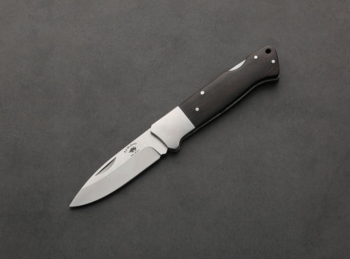 ED MAHONY Buffalo Folder III, Taschenmesser, D2 Stahl, Ebenholz Griffschalen ED MAHONY