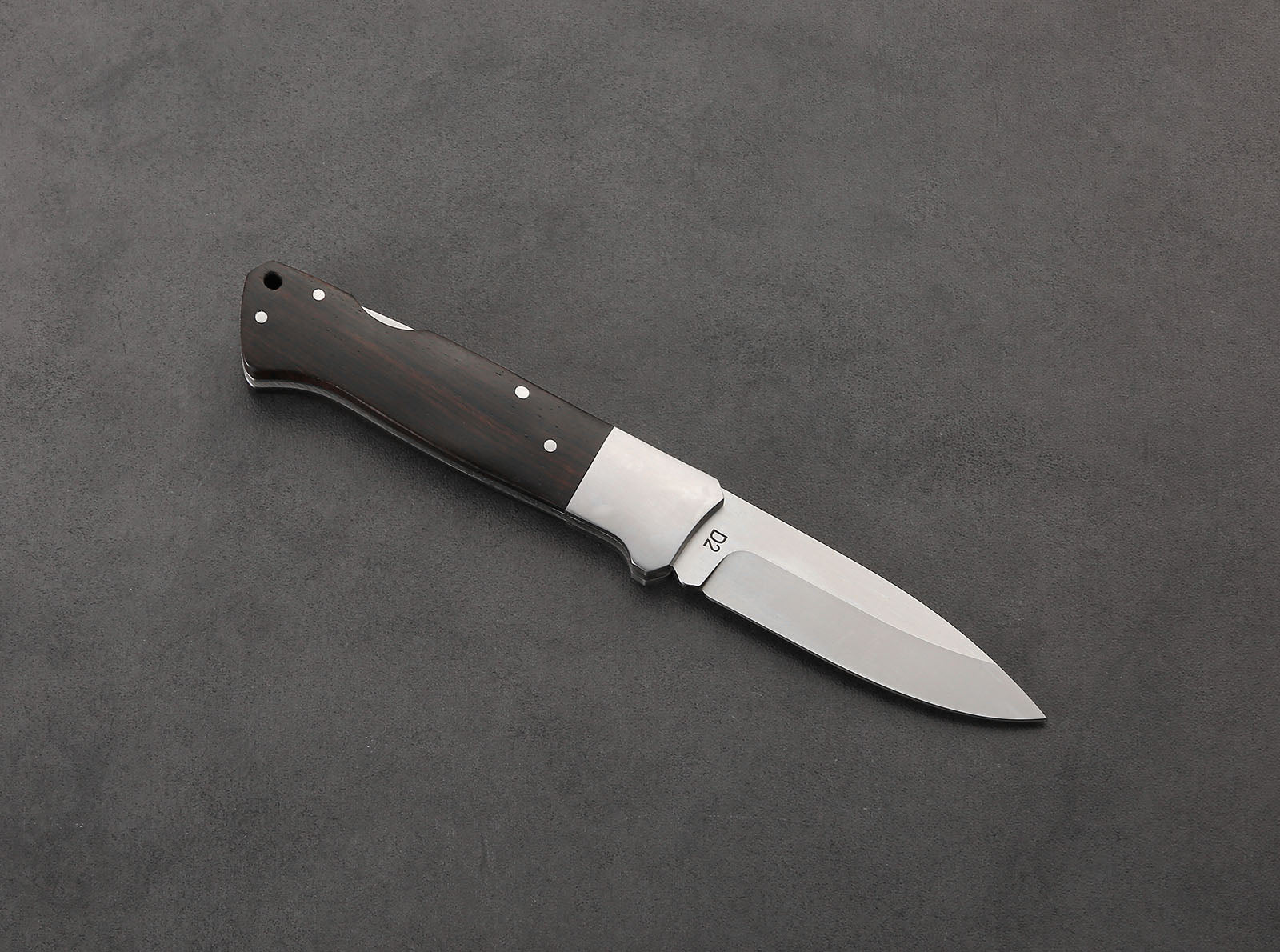 ED MAHONY Buffalo Folder III, Taschenmesser, D2 Stahl, Ebenholz Griffschalen ED MAHONY