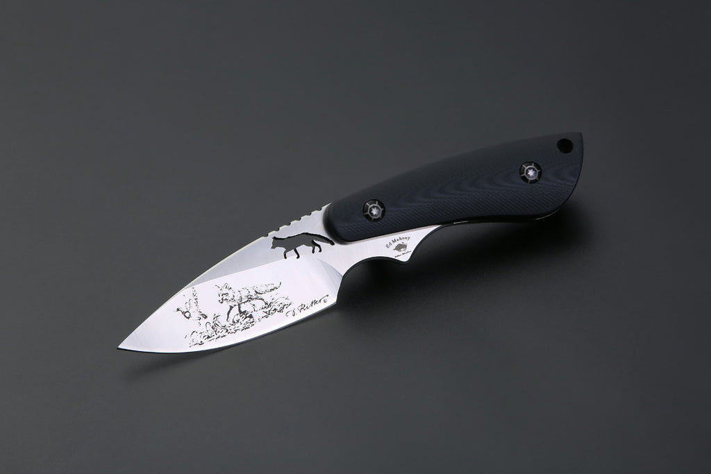 PUMA IP / Ed Mahony fox II (Fuchs + Wildente), G10 SCHWARZ, D2 Stahl, Fuchs jagd Wildente ED MAHONY