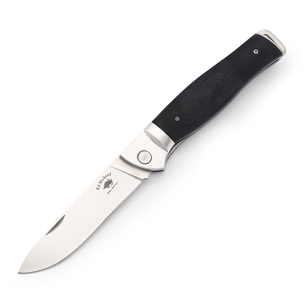 Ebony Folder 3rd Generation aus der Ground Zero Serie Liner Lock, mit Fibercarbon Griffschalen ED MAHONY