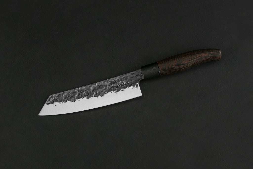 TAKAHIRO MIYAZAKI - 2-er Set Santoku Bocho Okii 7 inch und Chiisai 5.5 inch, Klinge aus japanischem blauem Papierstahl mit Griff aus Wenge TAKAHIRO MIYAZAKI