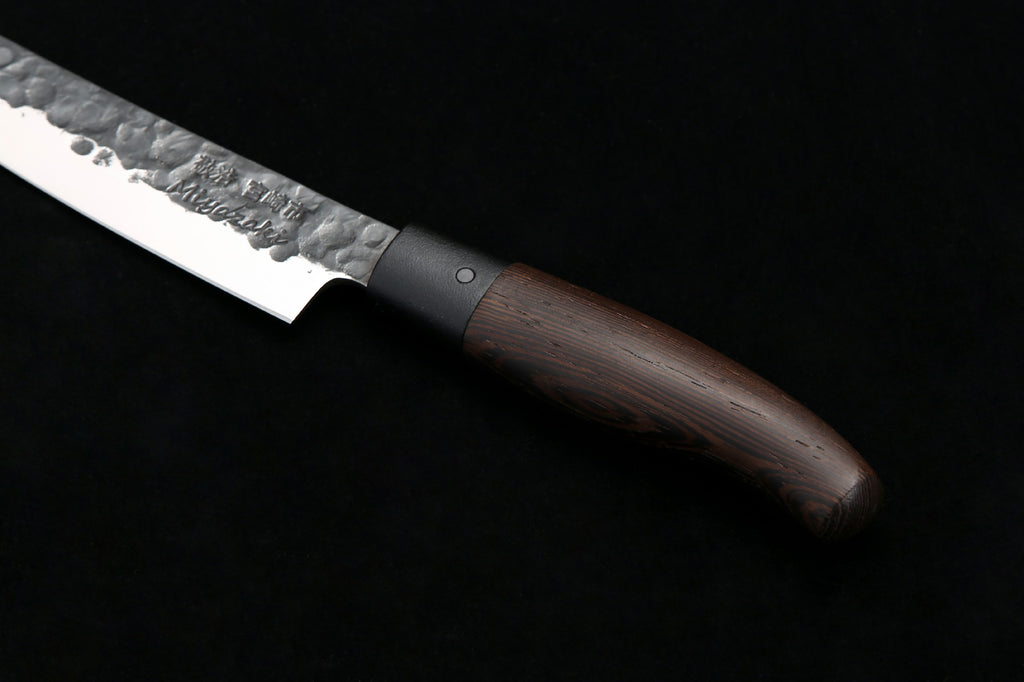 TAKAHIRO MIYAZAKI - 2-er Set Santoku Bocho Okii 7 inch und Chiisai 5.5 inch, Klinge aus japanischem blauem Papierstahl mit Griff aus Wenge TAKAHIRO MIYAZAKI