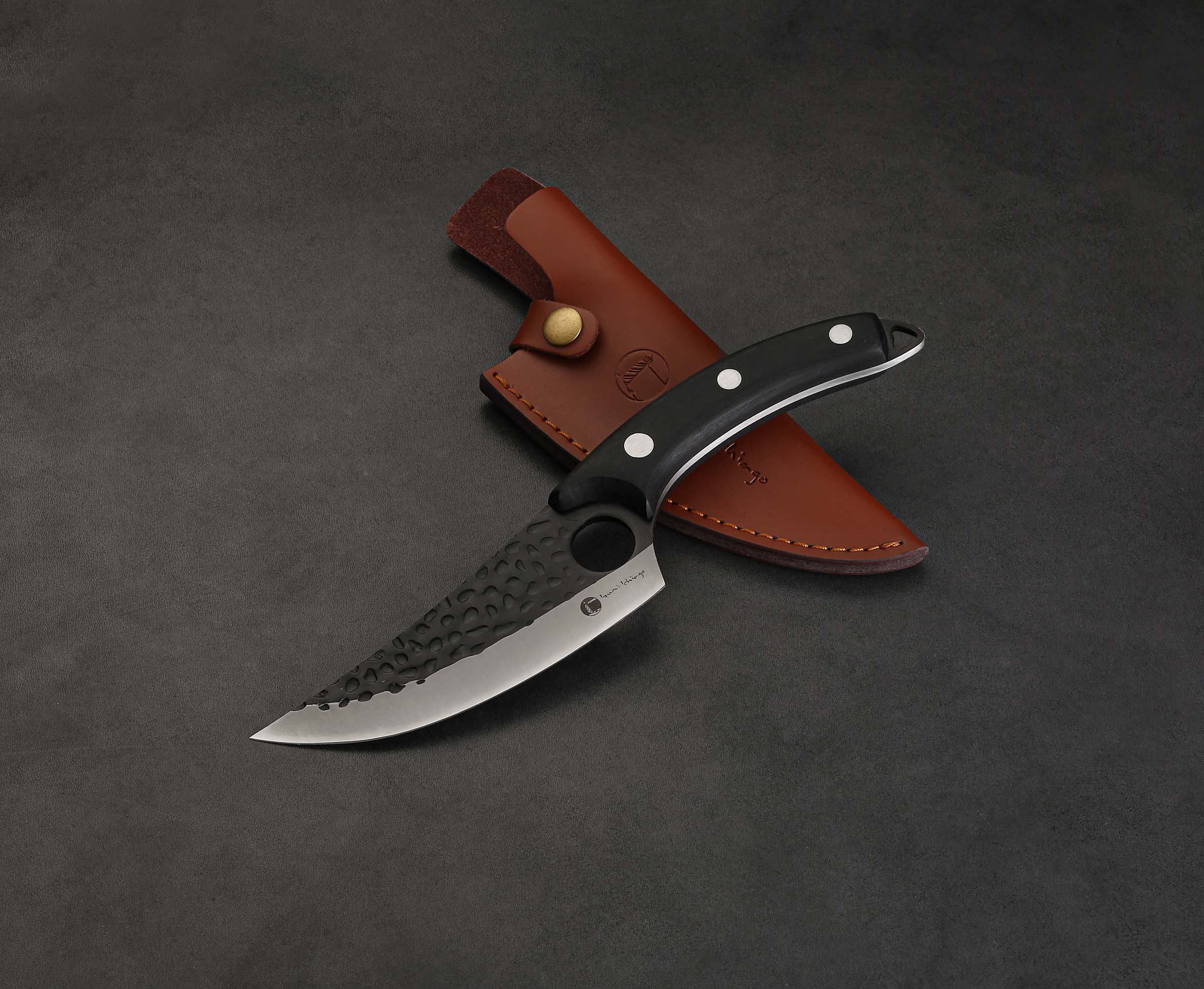 IZUMI ICHIAGO Outdoor Küchenmesser , Schwarzes Pakkaholz IZUMI ICHIAGO