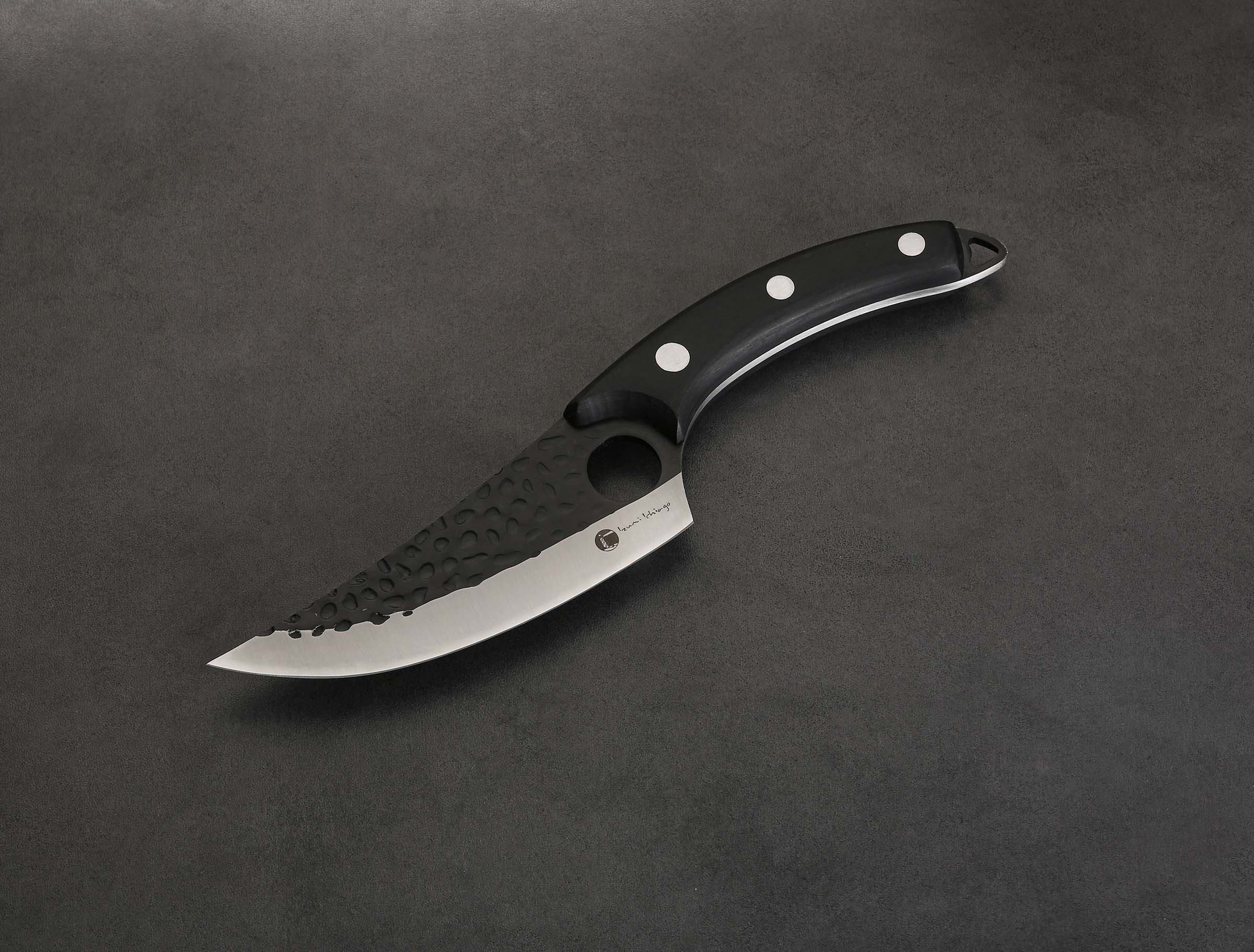 IZUMI ICHIAGO Outdoor Küchenmesser , Schwarzes Pakkaholz IZUMI ICHIAGO