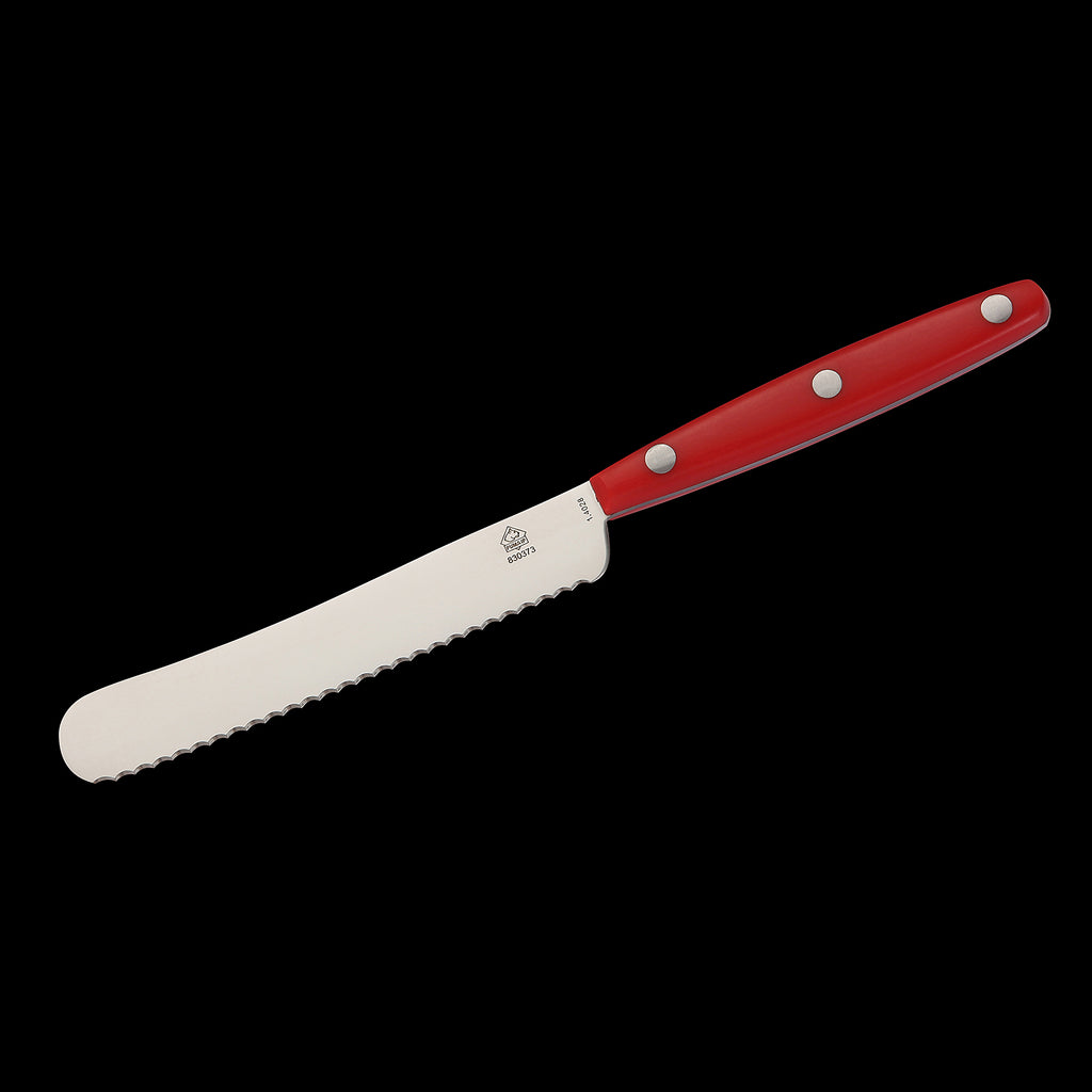 7-er Set 6 PUMA Buckelmesser mit Wellenschliff, ABS Griff mit fünf verschiedene attraktive Farben und Rollschleifer NEW EDMAHONY
