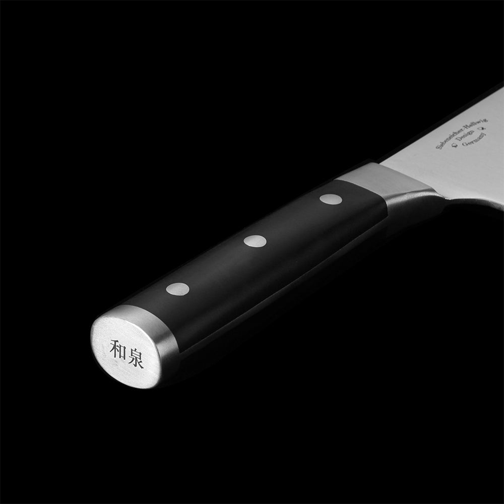 IZUMI ICHIAGO Cleaver Hack- und Kräuterbeil ,  aus Japanischer High-Carbon Edelstahl, Griff aus Tecaran® IZUMI ICHIAGO